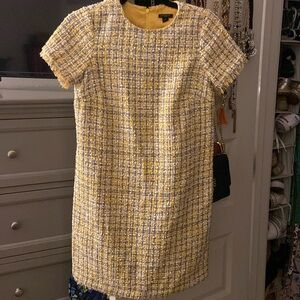 Ann Taylor yellow tweed dress